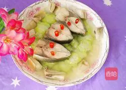 Illustration of steamed loofah fish 10