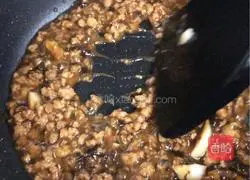 Illustration of how to make olives, pork floss and steamed mustard greens gallbladder 7