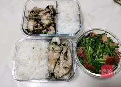 Illustration of how to make steamed fish bento 5