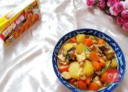 Illustration of how to make vegetable curry chicken 10