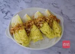 Illustration of how to make garlic vermicelli and baby vegetables 10