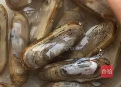 Steamed razor clams in snow juice Illustration of how to do it 2