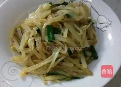Illustration of how to make chopped green onion and shredded potatoes 9