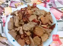 Illustration of how to make stir-fried pork liver with pork belly 9