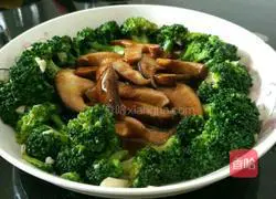 Illustration of how to make broccoli and shiitake mushrooms 5