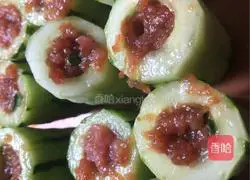 Illustration of how to make cucumber stuffed with meat (cucumber tube) 5