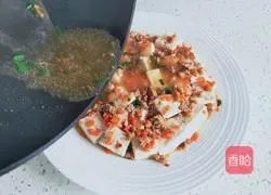 Illustration of how to make steamed tofu with minced meat 8