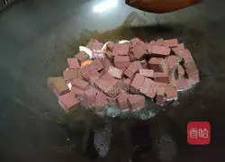 Illustration of how to stir-fry duck blood with shrimps 7