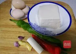 Illustration of how to make tofu and scrambled eggs 1