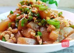 Illustration of how to make minced meat konjac tofu 11