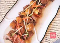 Illustration of how to make chestnut steamed pork ribs 8