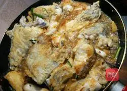 Illustration of half-fried fish with black bean sauce 7