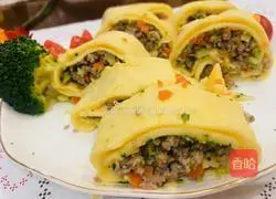 Illustration of how to make beef thick egg roast 12