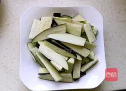 Illustration of how to make minced pork and eggplant 1