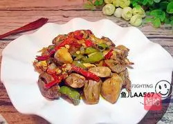 Illustration of how to make spicy stir-fried chicken hearts 7