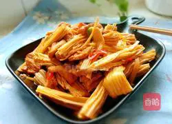 Illustration of how to make fried bean curd stick with meat 7