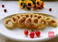 Illustration of how to make fried squid rings 10