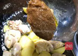 Illustration of how to make braised chicken nuggets with soy sauce potatoes 8