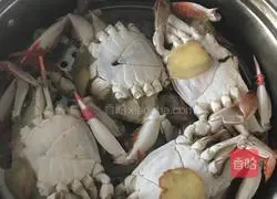 Illustration of how to make steamed flying crab 8