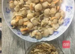 Illustration of how to make fried scallop meat 1