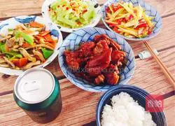 Illustration of how to cook pig's trotters in the rice cooker 6