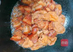 Illustration of how to make braised pork with fried tofu 13