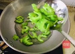 Illustration of how to make sea rice and bitter melon 4