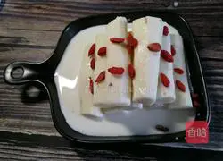 # steamed vegetables# Illustration of how to steam yam with milk 5