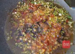 Illustration of making stuffed tofu 6