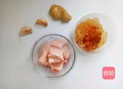Illustration of how to make peach gum braised pork with low calorie and double meatiness 1 
