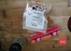 Illustration of how to make fried ham sausage 1