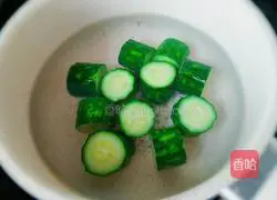 Cucumber stuffed with meat Illustration of how to do it 4