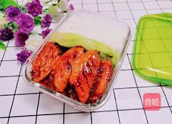 Honey Chicken Wing Bento Recipe Illustration 11