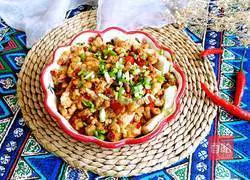 Illustration of how to make steamed tofu with flavored minced meat 10