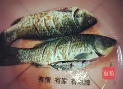 Illustration of how to make fried carp 1