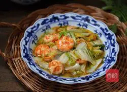 Illustration of how to cook Chinese cabbage and shrimps 9