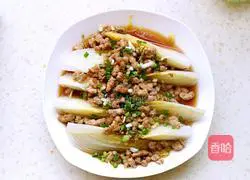 Illustration of how to make steamed baby cabbage with minced meat 8