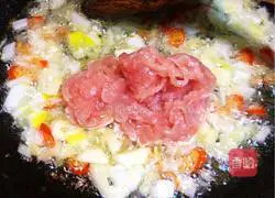 Cabbage Illustration of how to stir-fry vermicelli 6