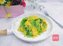 Illustration of how to make scrambled eggs with lettuce 21