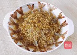 Illustration of how to make open-back shrimp with garlic vermicelli 10