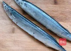 Illustration of grilled saury 1