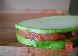 Illustration of Korean style fried melon stuffed with meat 9