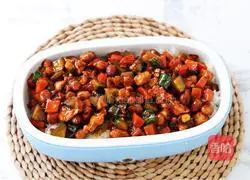 Kung Pao Chicken Illustration of making bento 15