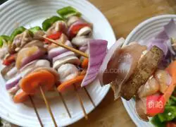 Illustration of grilled chicken leg skewers 10