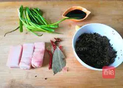 Illustration of how to make sauerkraut and pork belly 1