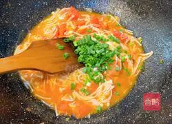 Illustration of how to make tomatoes and enoki mushrooms 8