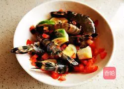 Illustration of how to make fresh tomatoes and shrimps 4