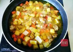 Curry with beef rice Illustration of practice 18