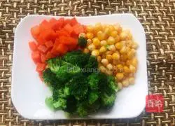 Illustration of how to make colorful vegetables and shrimps 5