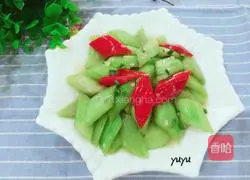 Illustration of how to make stir-fried loofah with minced garlic 16